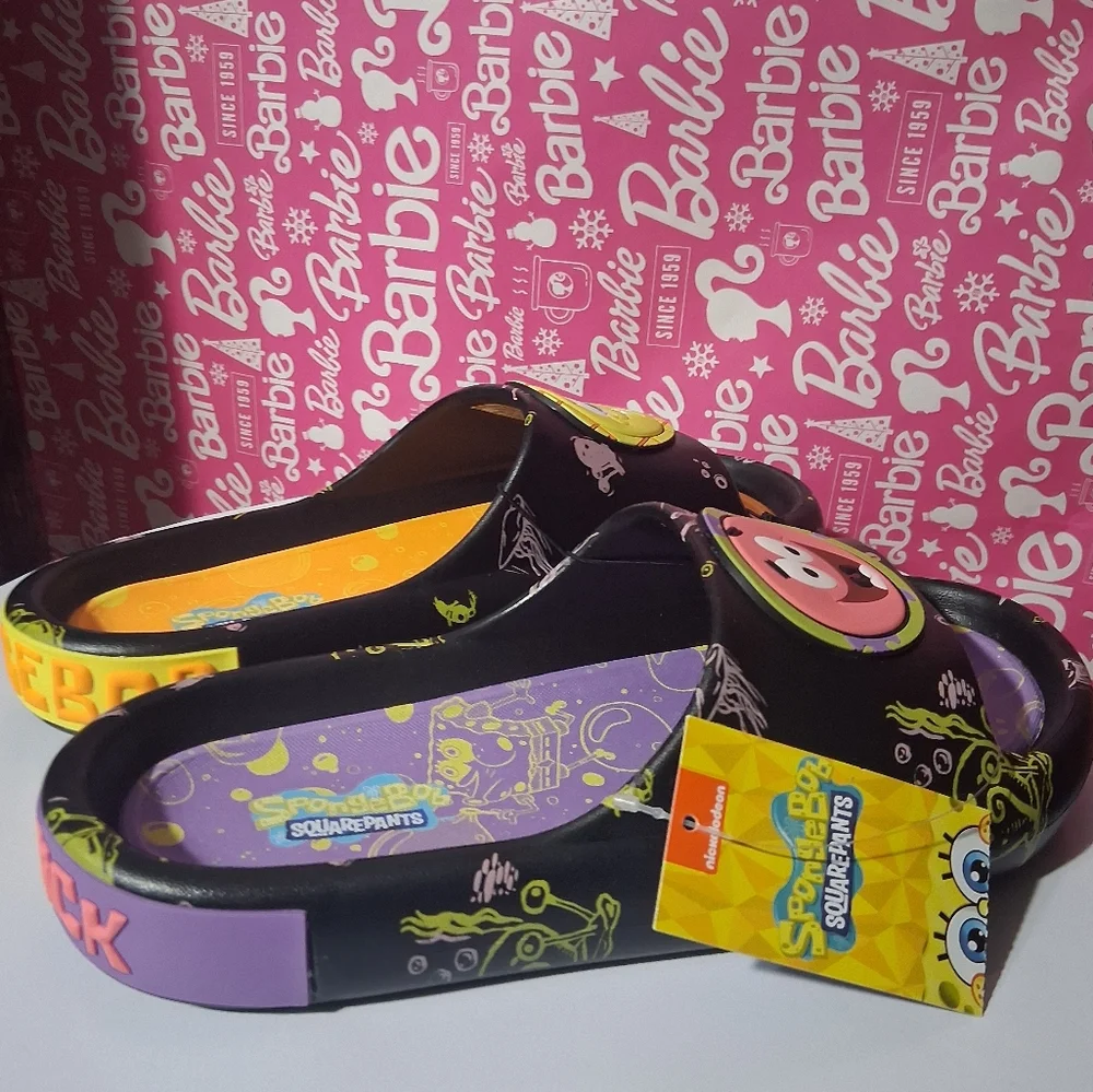 🔥NW SpongeBob SquarePants Slide Sandals  UNISEX Fun Patrick Star Men's 7 - Picture 9 of 10